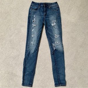 American Eagle destroyed high waisted jeggings